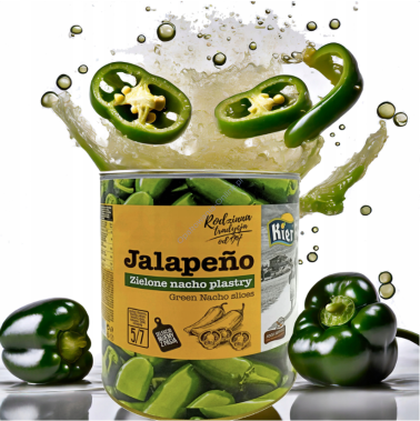 Papryka Jalapeno Chili Plastry Zielone Nacho 3000g Kier