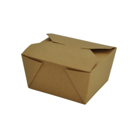 Pudełko lunchowe papier Na wynos 110x90x60mm 40 szt. 600ml Kraft LunchBox PapStar
