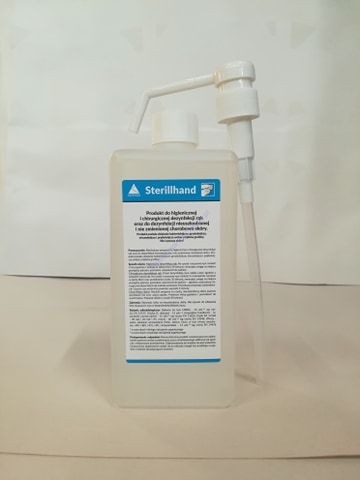 STERILLHAND 1000ml Płyn do higienicznej i chirurgicznej dezynfekcji rąk z pompką